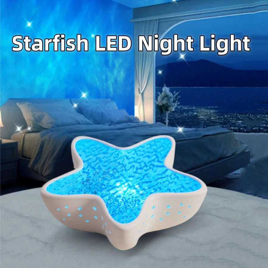 Starfish LED Night Light Rechargeable Ocean Wave Projector-Starfish Lamp / China Mainland