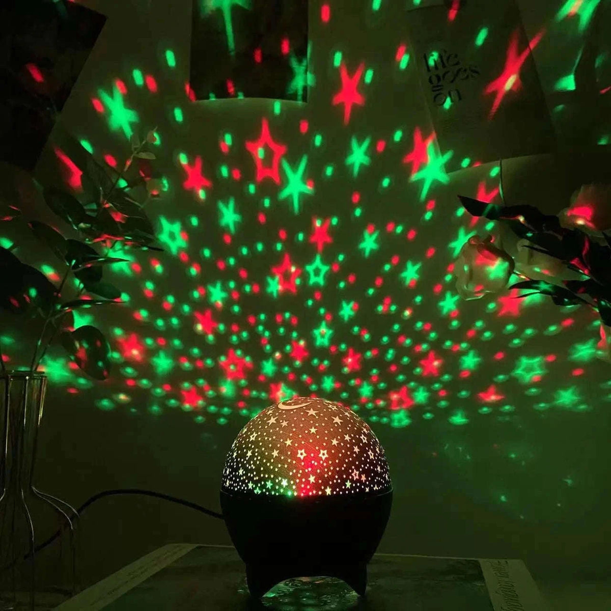 Starry Sky Galaxy Moon Projector Night Light USB RGB-LED Night Light