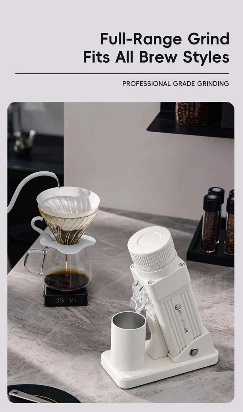 STARSEEKER E55Pro Electric Coffee Grinder 55MM Titanium Burr-PRO-white-plasma / Poland / 110V-240V|EU