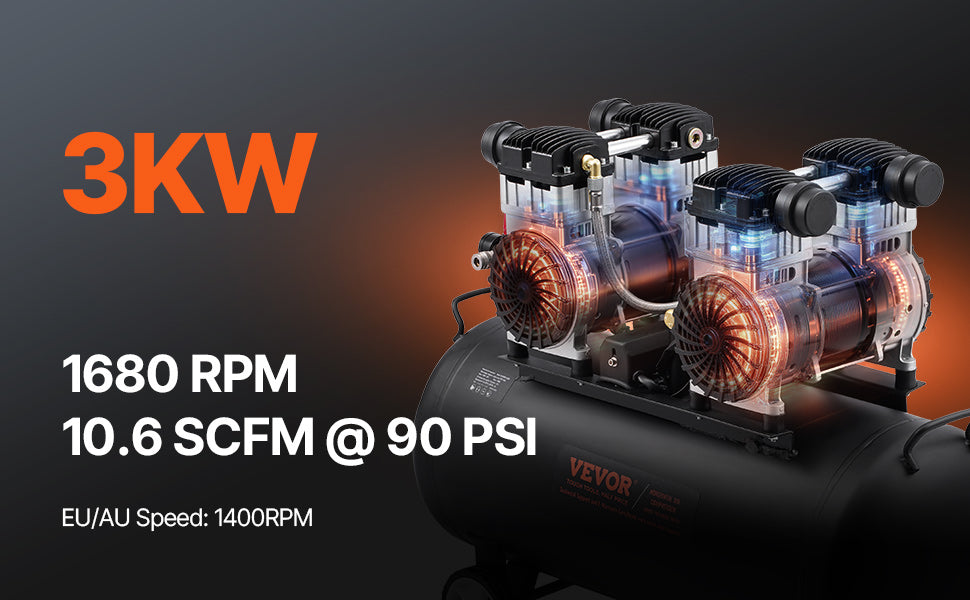 Bezolejový vzduchový kompresor tichý elektrický pumpa na pneumatiky a nářadí