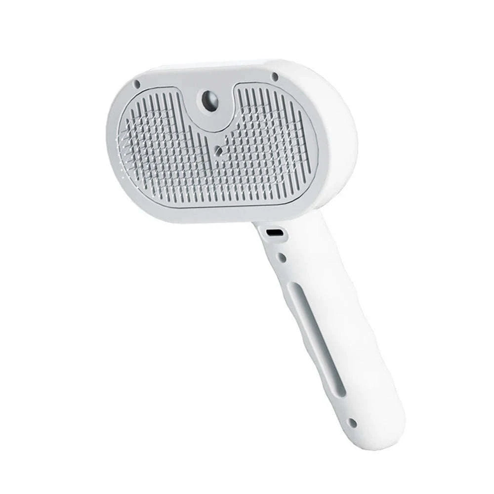 Steam Spray Dog Grooming Brush-White / CHINA