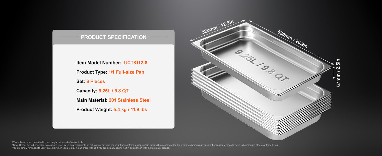 Stainless Steel Steam Table Pans Set with Lids for Catering & Food Service