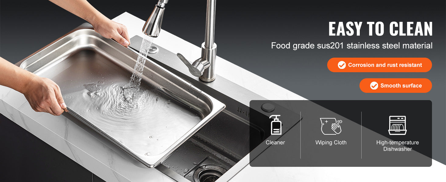 Stainless Steel Steam Table Pans Set with Lids for Catering & Food Service