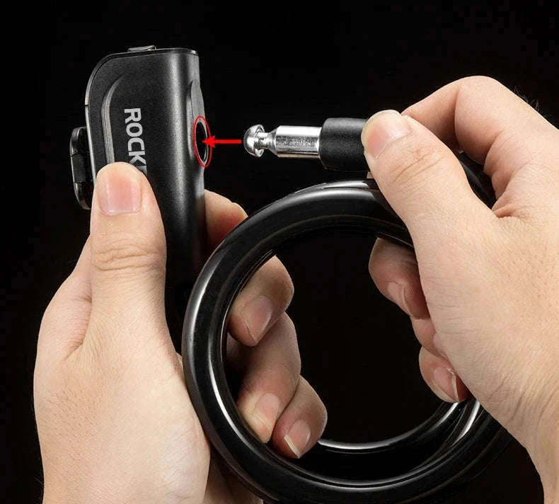 Steel Cable Bike Lock with Keyless Quick Lock-RKS515-OR