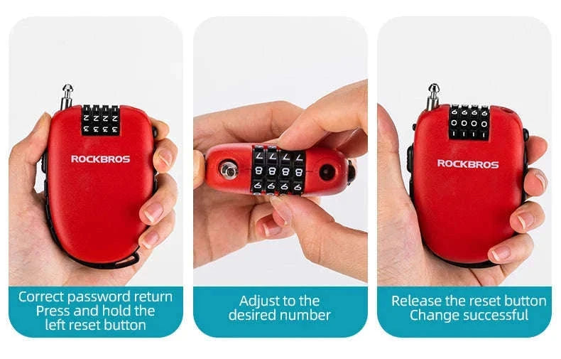 Steel Cable Password Lock for Bike and Helmet-32420981001