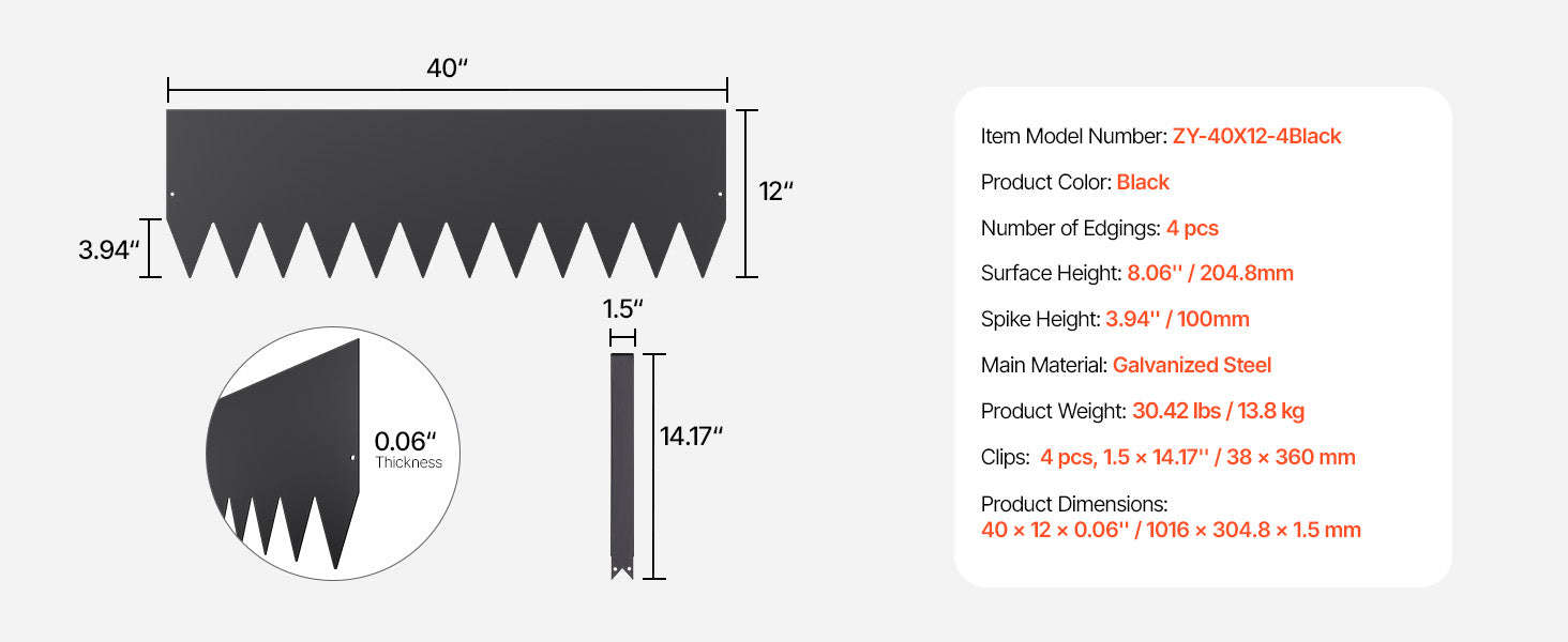 Steel Landscape Edging Rust-Resistant Bendable Garden Border-39x5in 5pcs Brown / United States