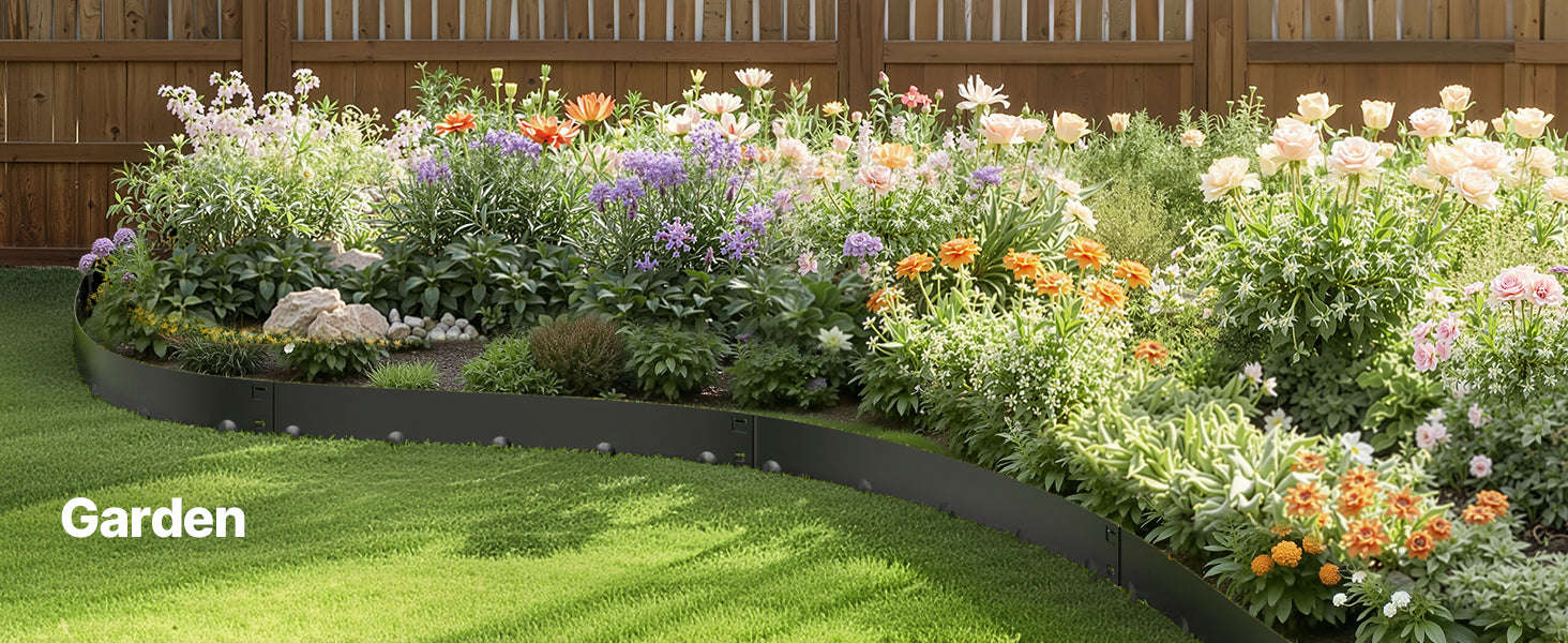 Steel Landscape Edging Rust-Resistant Bendable Garden Border-39x5in 5pcs Brown / United States