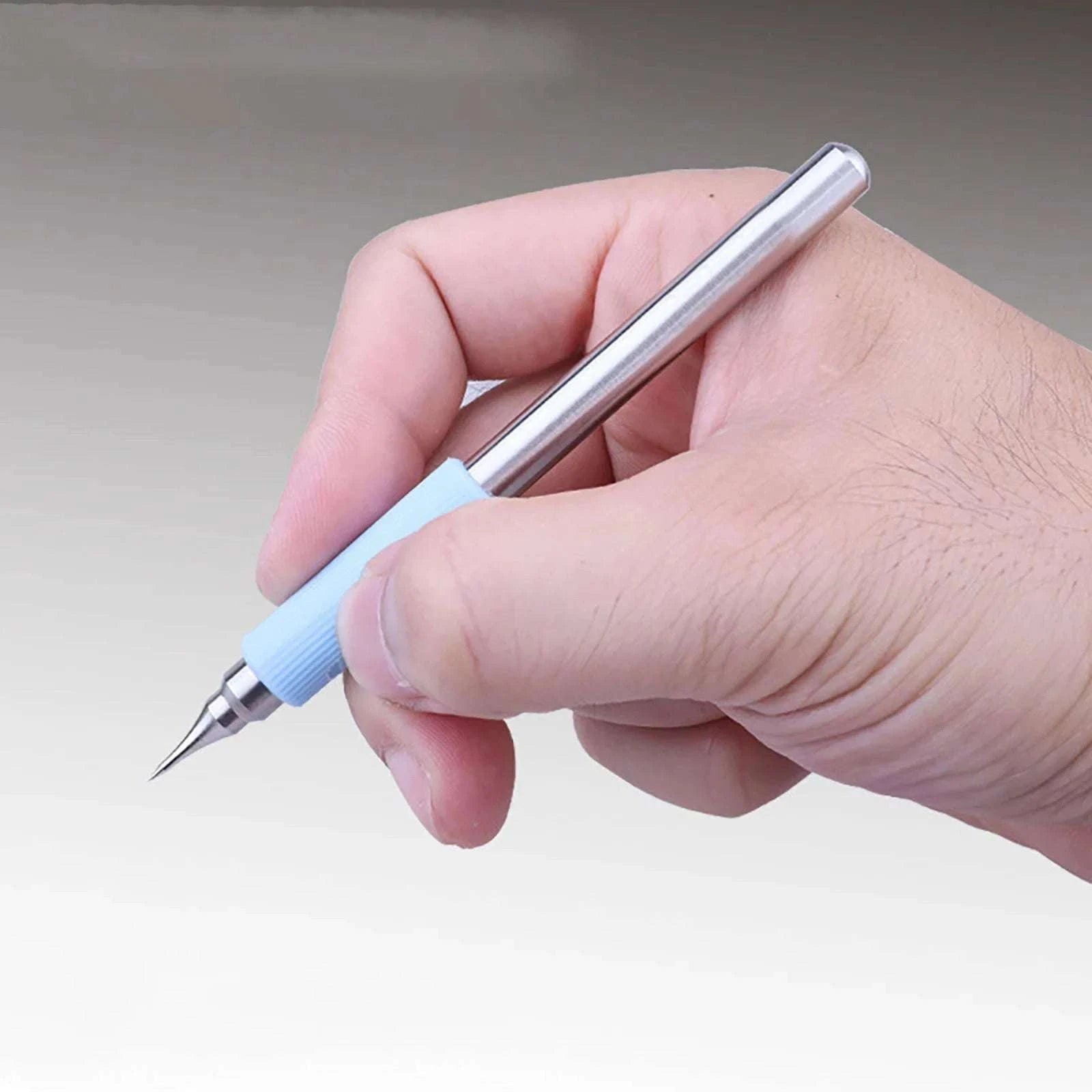 Steel Precision Scriber Tool with Grinding Stone for Model Detailing-United States