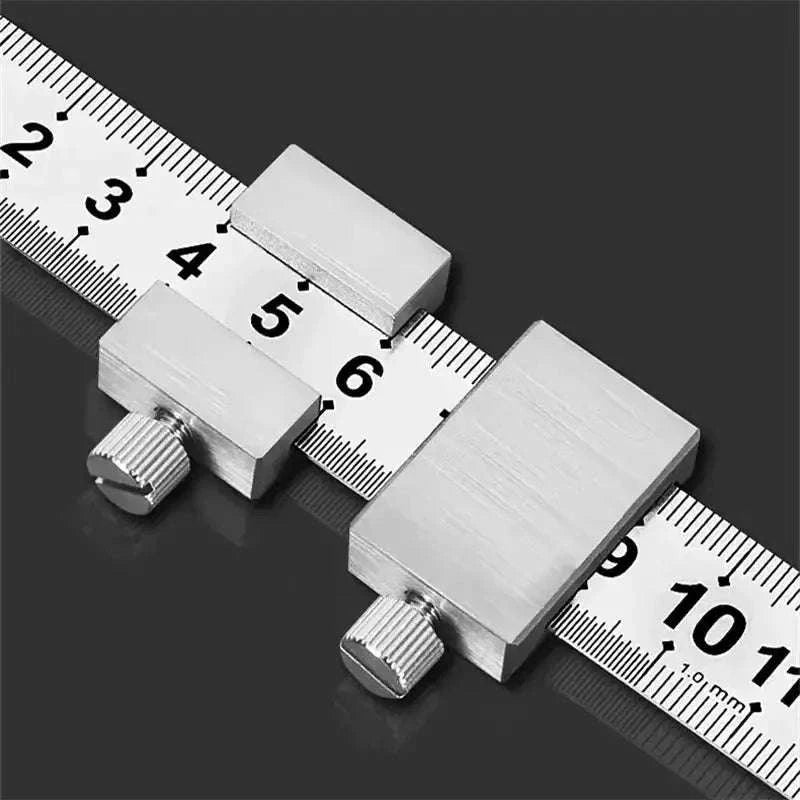 Steel Ruler Positioning Block for Accurate Woodworking-15cm