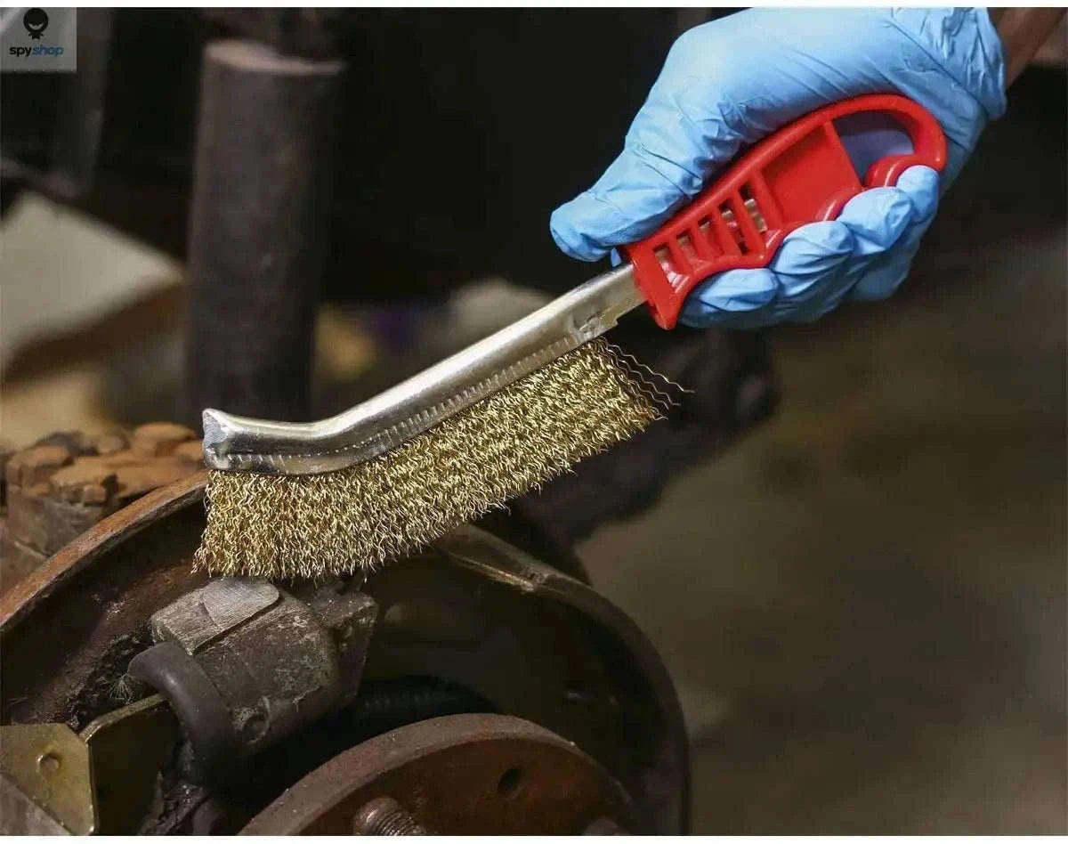 Steel Wire Rust Removal Brush for BBQ and Metal Cleaning-sliver steel brush