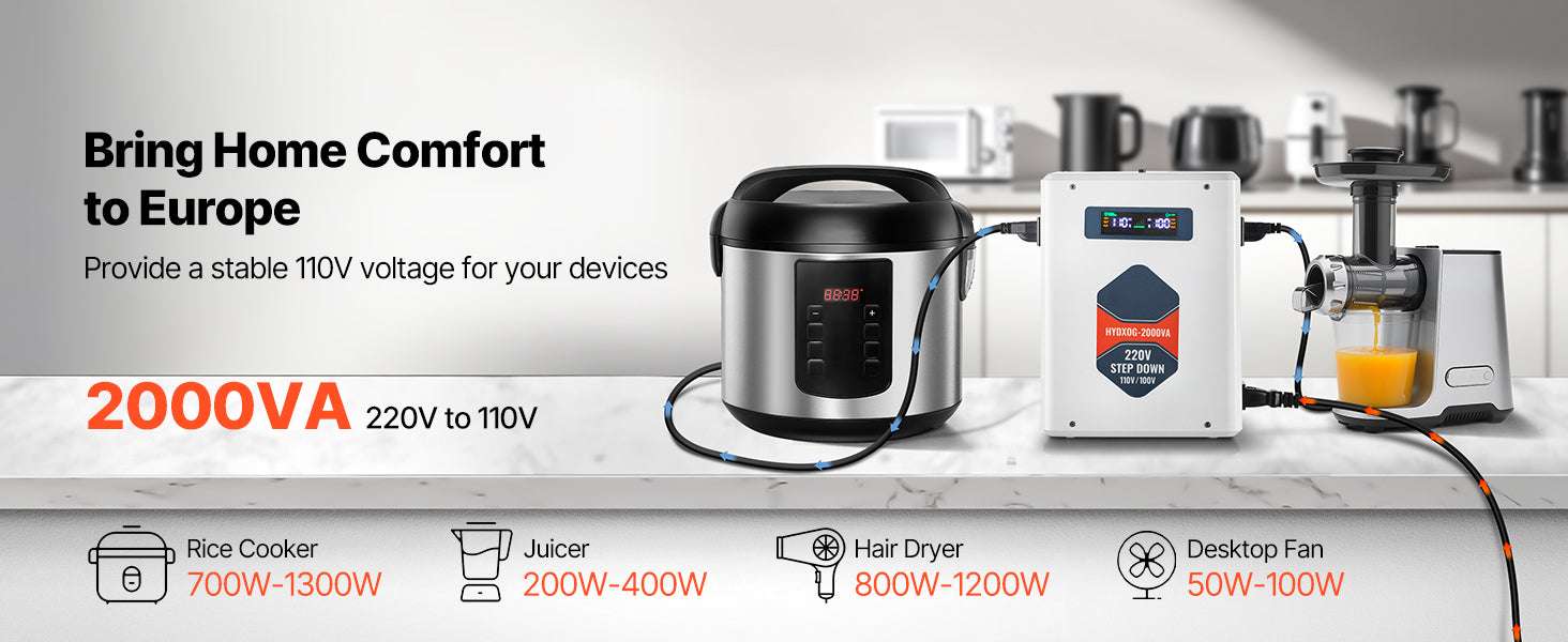 Step Up/Down Voltage Converter 2000VA/3000VA Dual Output Power Transformer-Step Down 2000VA / United States