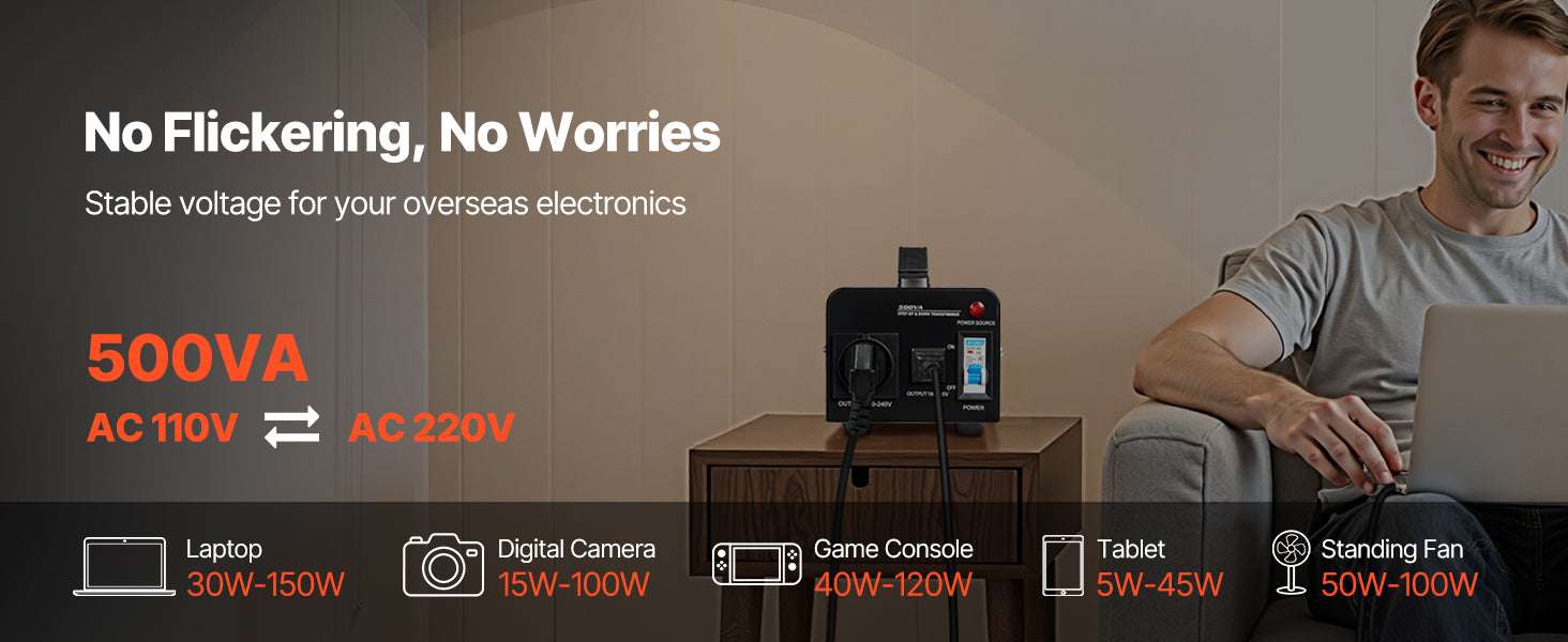 Step Up & Down Voltage Converter Transformer 500–6000VA US/EU-3000VA Automatic / United States