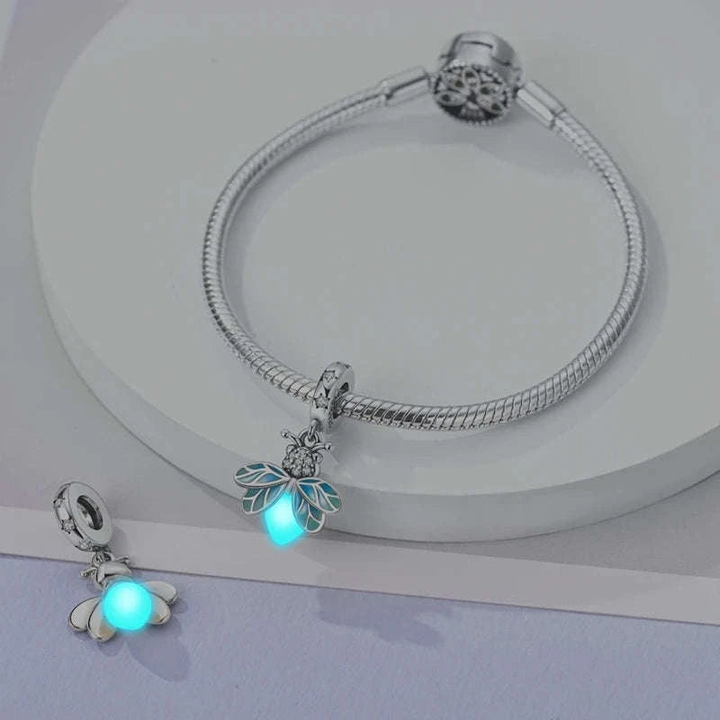 Sterling Silver Firefly Bee Butterfly Hummingbird Charms-KTC191