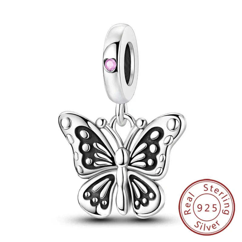 Sterling Silver Firefly Bee Butterfly Hummingbird Charms-KTC191
