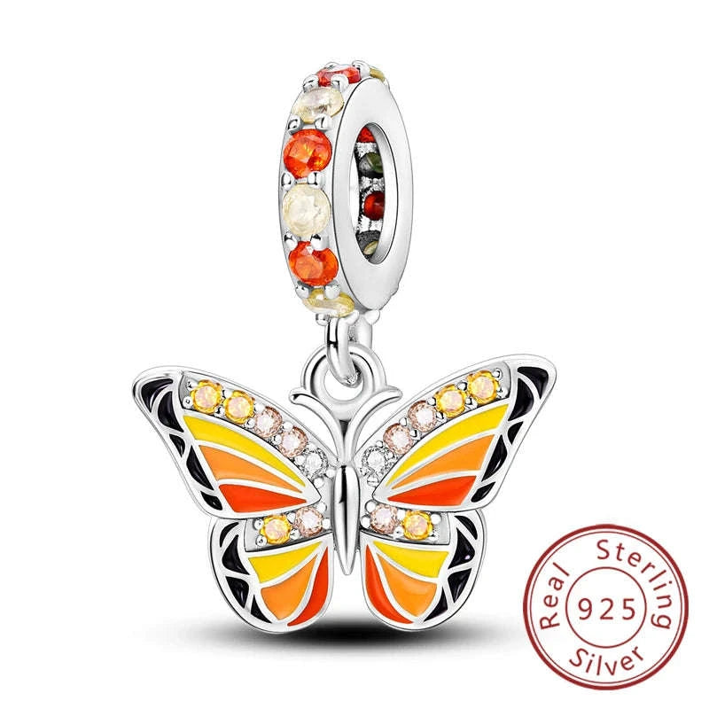 Sterling Silver Firefly Bee Butterfly Hummingbird Charms-KTC191