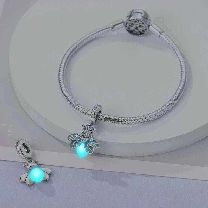 Sterling Silver Firefly, Bee, Butterfly & Hummingbird Charms-KTC191