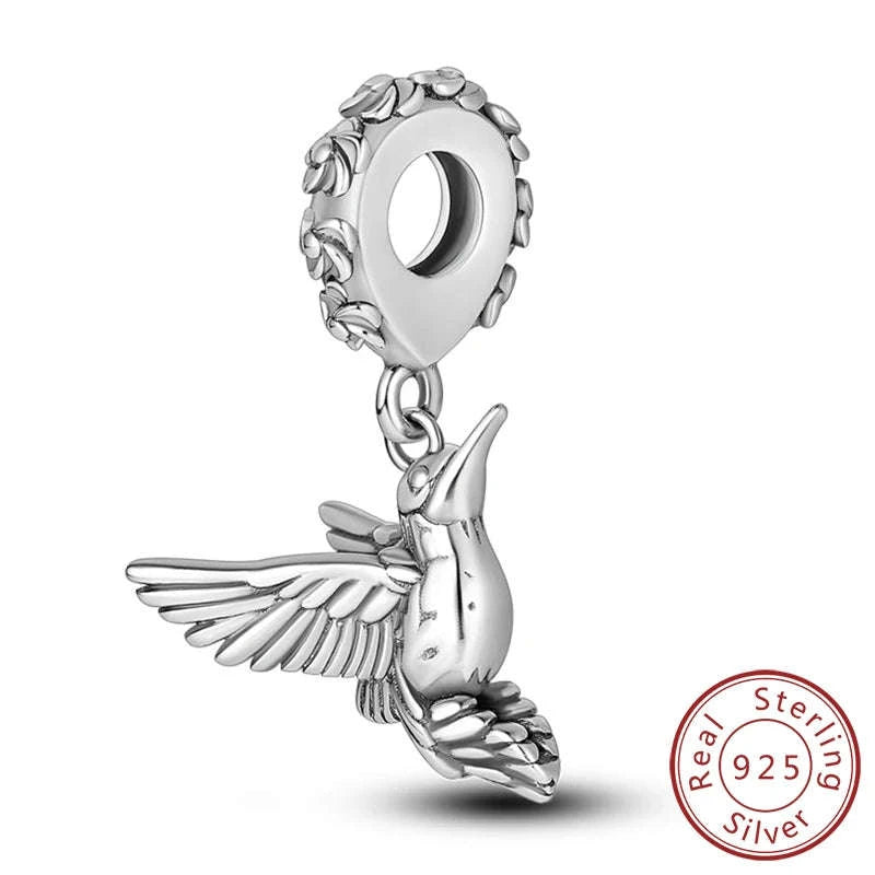 Sterling Silver Firefly Bee Butterfly Hummingbird Charms-KTC191