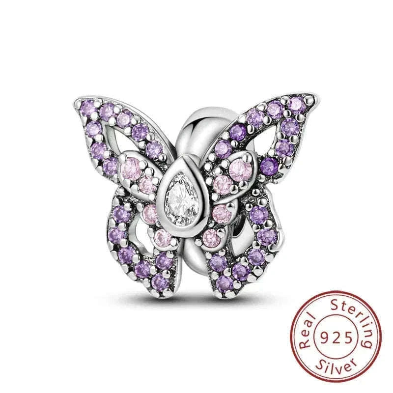 Sterling Silver Firefly, Bee, Butterfly & Hummingbird Charms-KTC191
