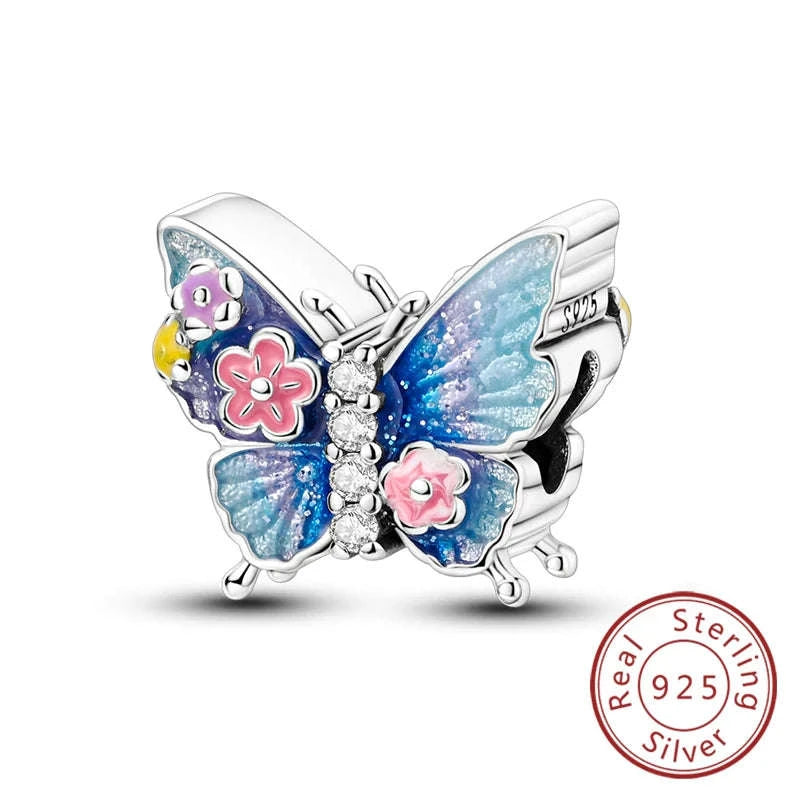 Sterling Silver Firefly Bee Butterfly Hummingbird Charms-KTC191