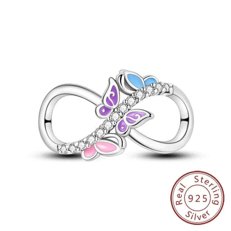 Sterling Silver Firefly, Bee, Butterfly & Hummingbird Charms-KTC191