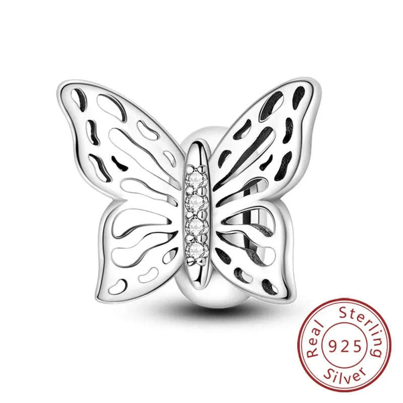 Sterling Silver Firefly Bee Butterfly Hummingbird Charms-KTC191