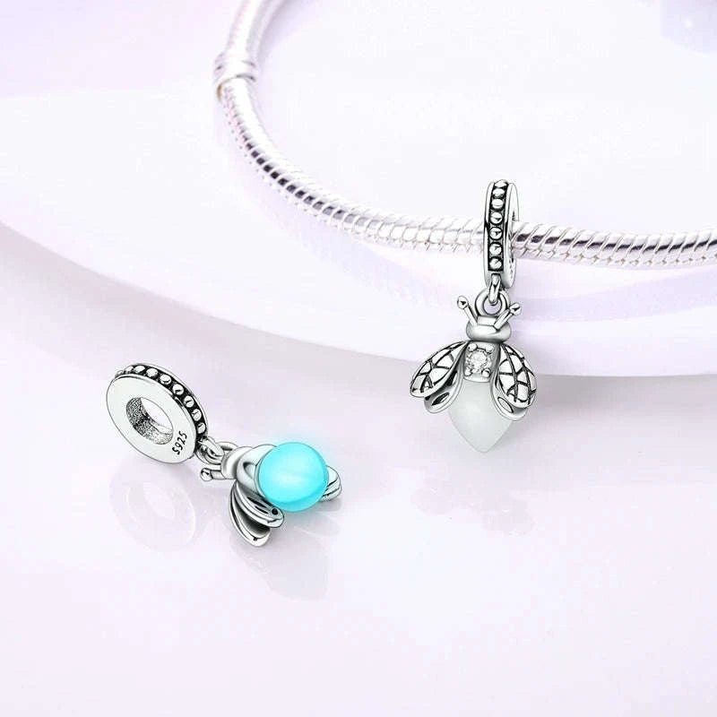 Sterling Silver Firefly Bee Butterfly Hummingbird Charms-KTC191