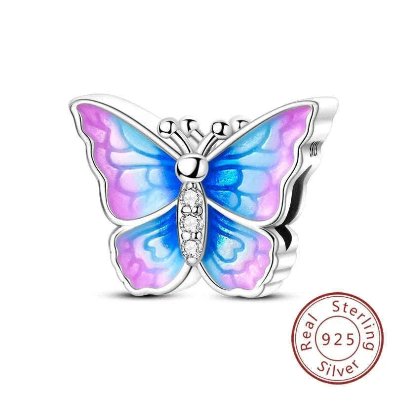 Sterling Silver Firefly, Bee, Butterfly & Hummingbird Charms-KTC191