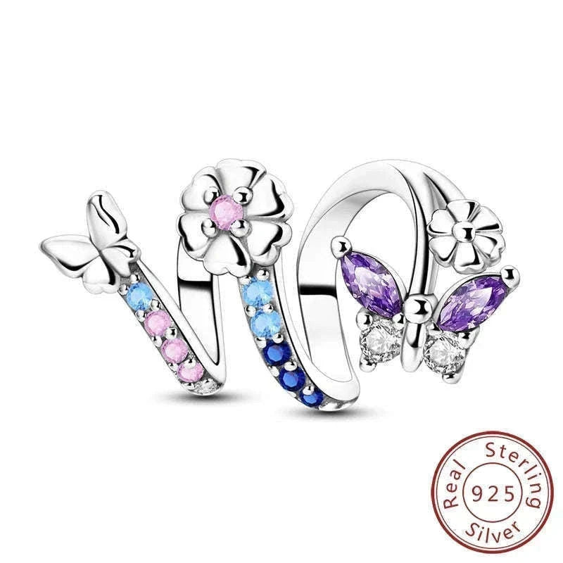Sterling Silver Firefly, Bee, Butterfly & Hummingbird Charms-KTC191
