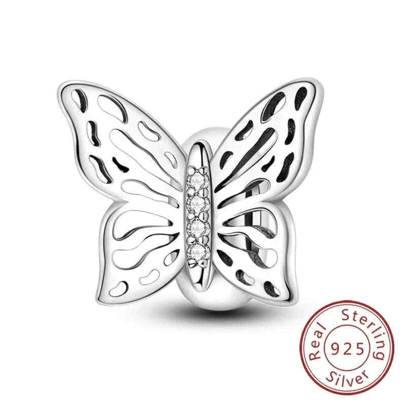 Sterling Silver Firefly, Bee, Butterfly & Hummingbird Charms-KTC191