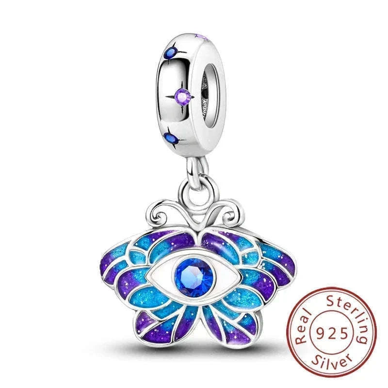 Sterling Silver Firefly, Bee, Butterfly & Hummingbird Charms-KTC191