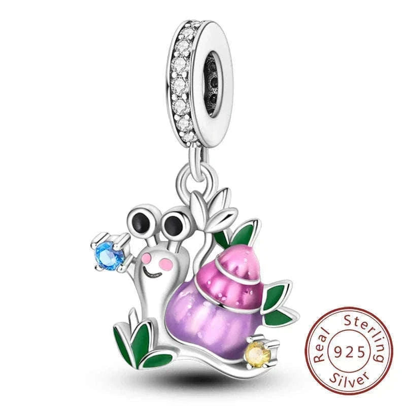 Sterling Silver Firefly, Bee, Butterfly & Hummingbird Charms-KTC191