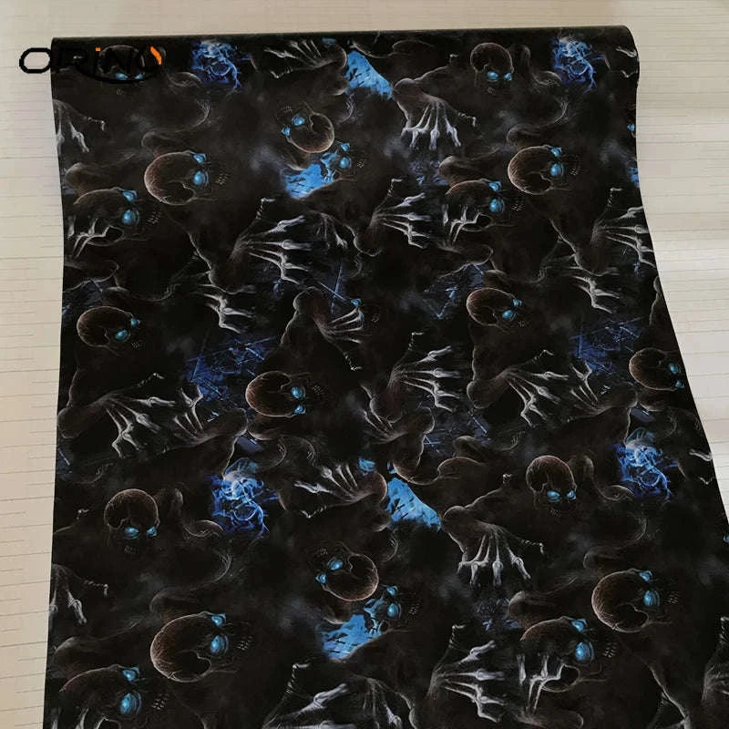 Sticker Bomb Skull Vinyl Wrap Film for Cars, Bikes & Motorcycles-Option 13 / 30cm x 152cm