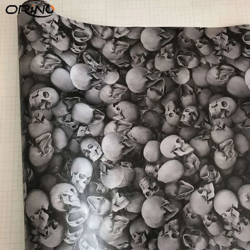 Sticker Bomb Skull Vinyl Wrap Film for Cars, Bikes & Motorcycles-Option 13 / 30cm x 152cm