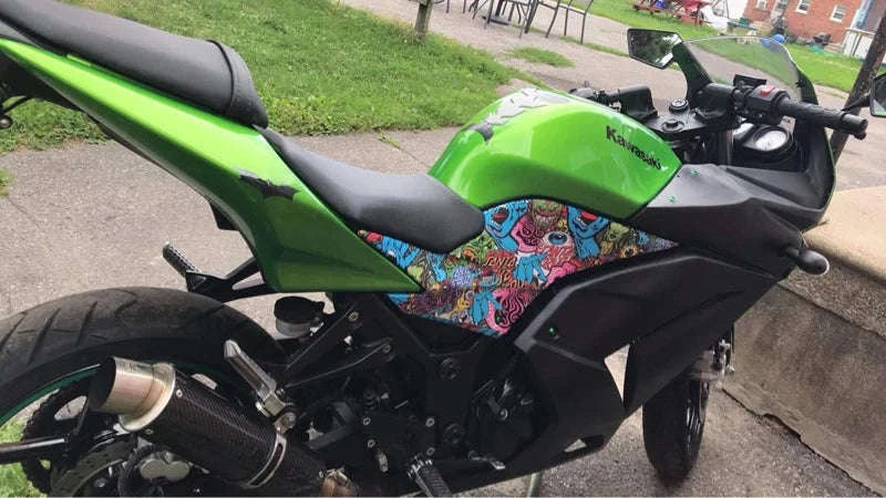 Sticker Bomb Skull Vinyl Wrap Film for Cars, Bikes & Motorcycles-Option 13 / 30cm x 152cm