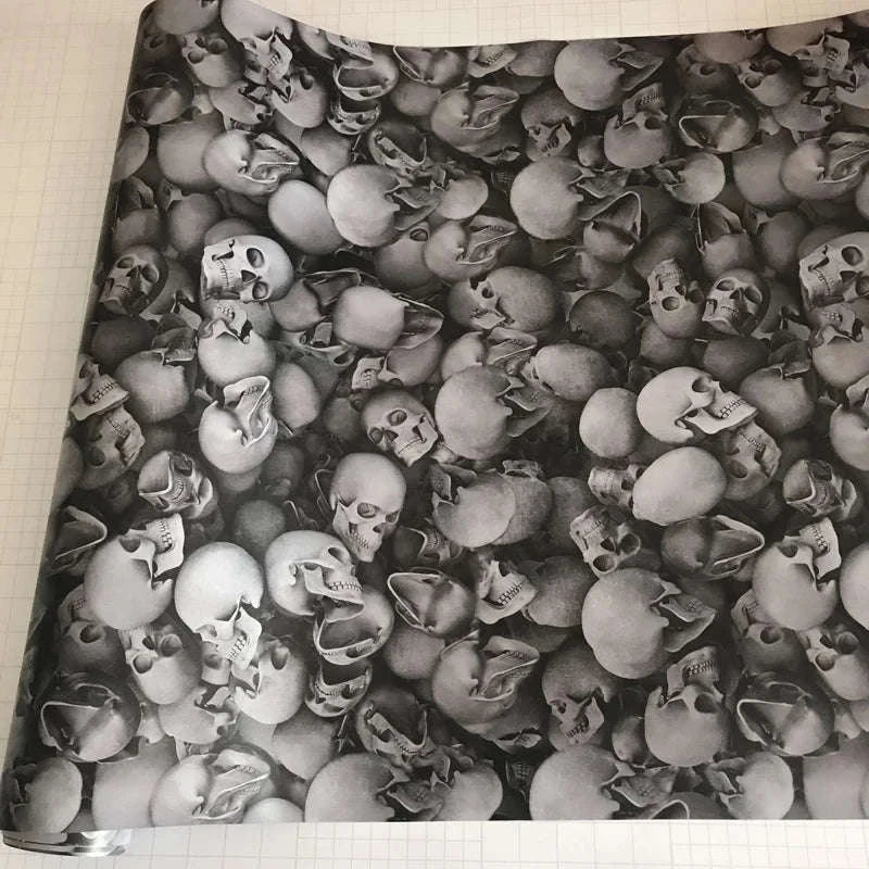 Sticker Bomb Skull Vinyl Wrap Film for Cars, Bikes & Motorcycles-Option 13 / 30cm x 152cm