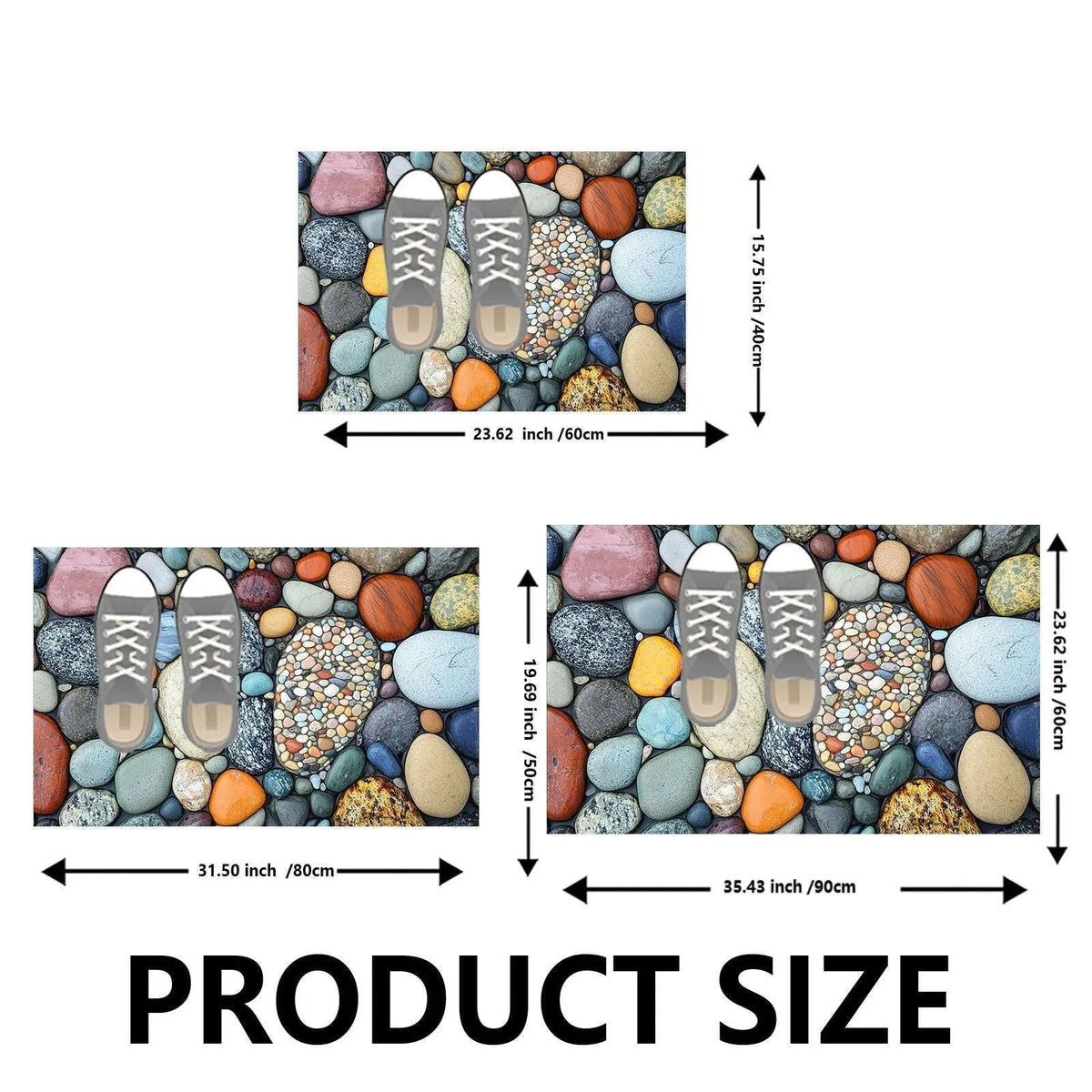 Stone Design Diatomite Bath Mat Quick Dry Non-Slip-10 / 50cmx80cm