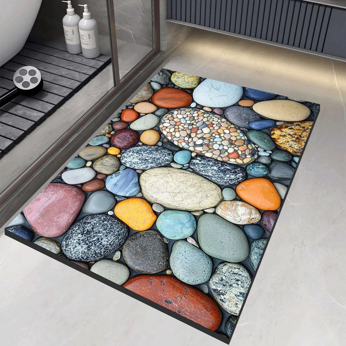 Stone Design Diatomite Bath Mat Quick Dry Non-Slip-10 / 50cmx80cm