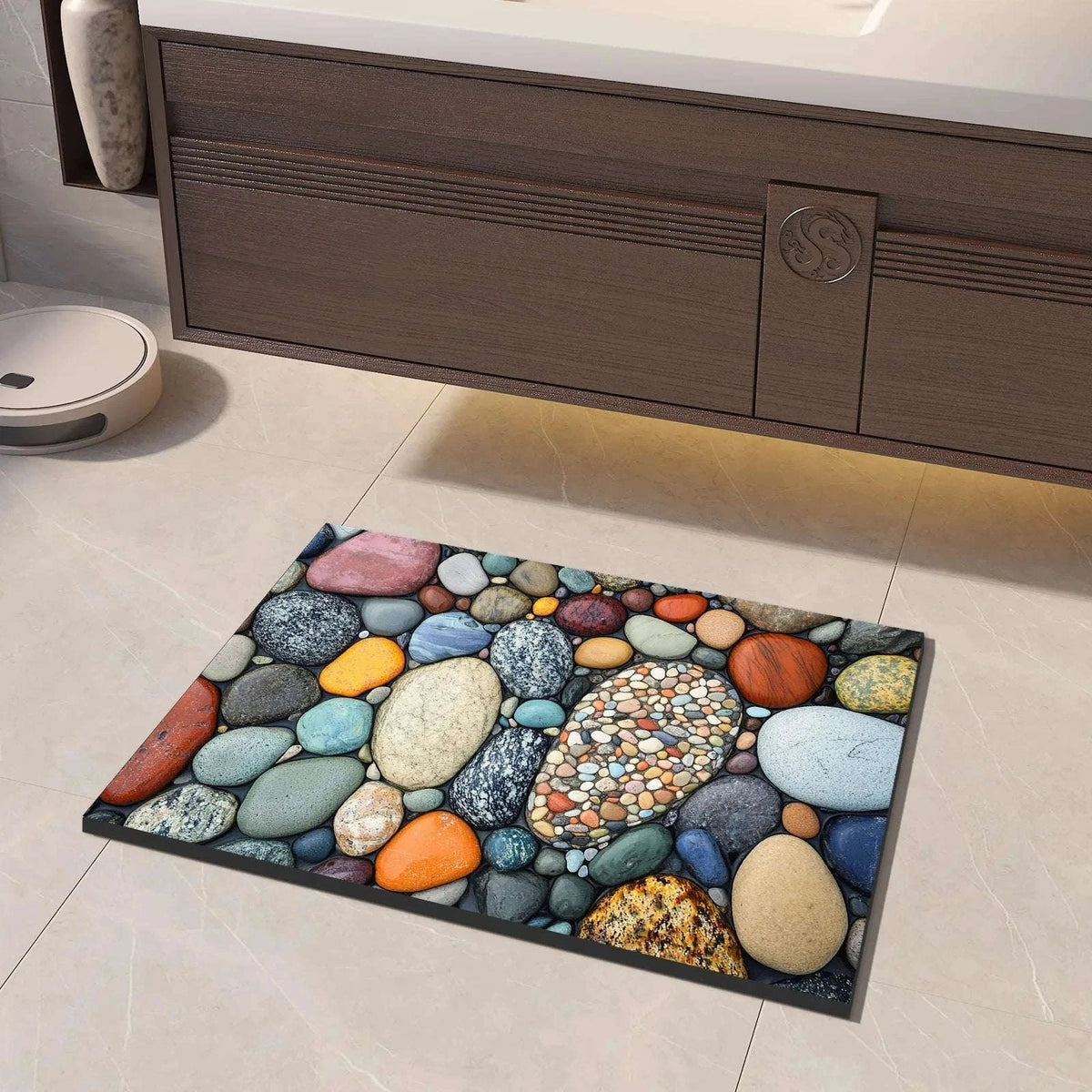 Stone Design Diatomite Bath Mat Quick Dry Non-Slip-10 / 50cmx80cm