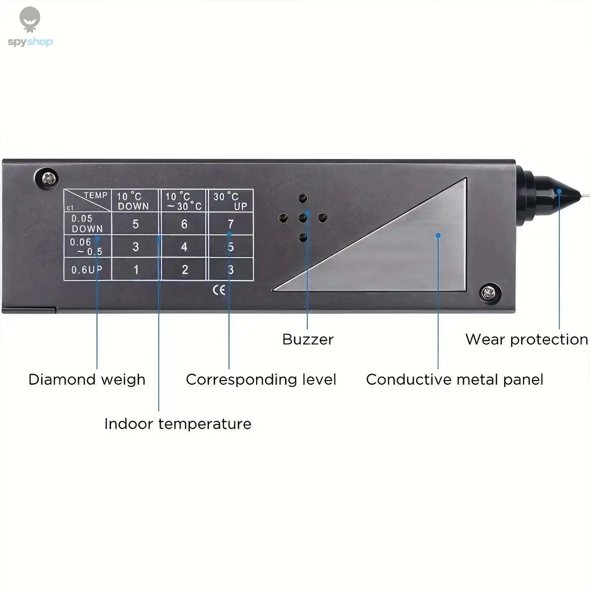 STONEGO Diamond Tester Pen – Fast Thermal Conductivity Gem Verification-black