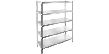 5-Tier Stainless Steel Storage Shelf Heavy Duty Adjustable Rack