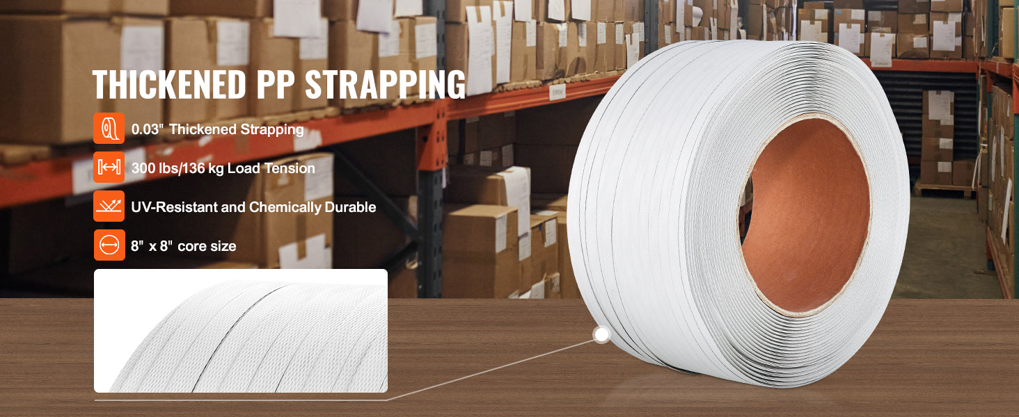 Pallet Packaging Strapping Banding Kit with Tensioner & Sealer