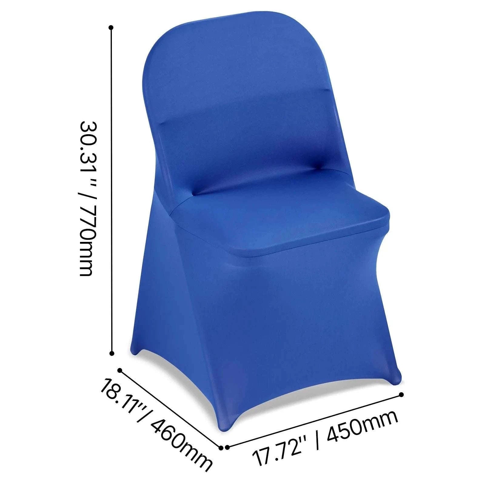 Stretch Chair Covers for Events – Polyester Spandex Slipcovers Set-United States / Blue