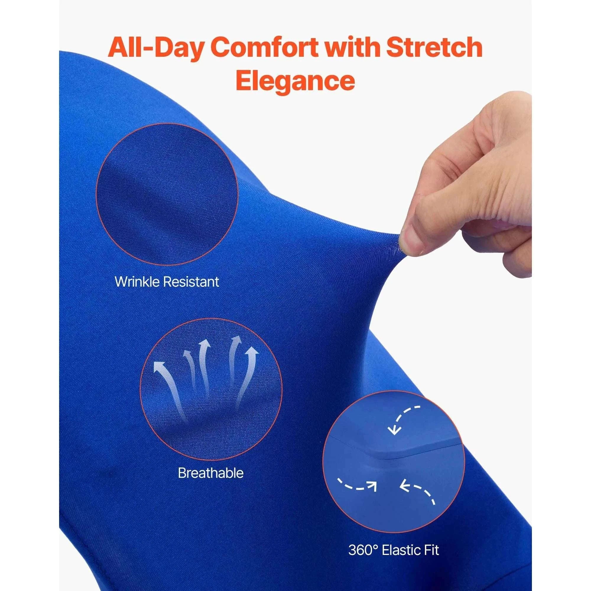 Stretch Chair Covers for Events – Polyester Spandex Slipcovers Set-United States / Blue