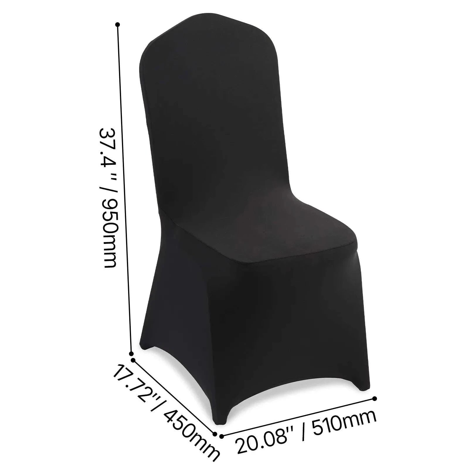Stretch Chair Covers for Events – Polyester Spandex Slipcovers Set-United States / Purple   50
