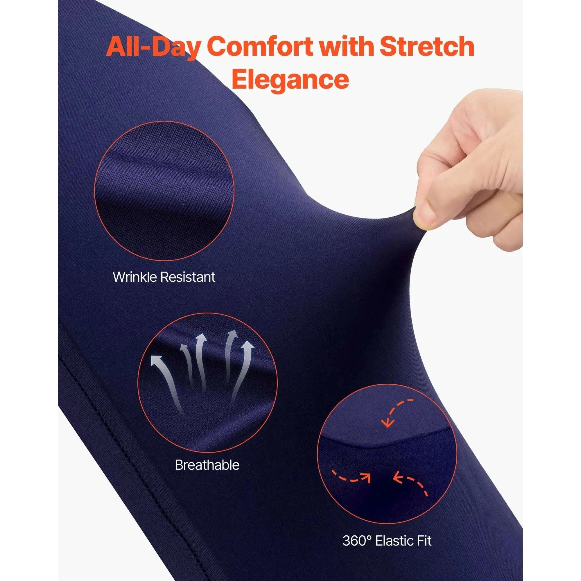 Stretch Chair Covers for Events – Polyester Spandex Slipcovers Set-United States / Purple   50