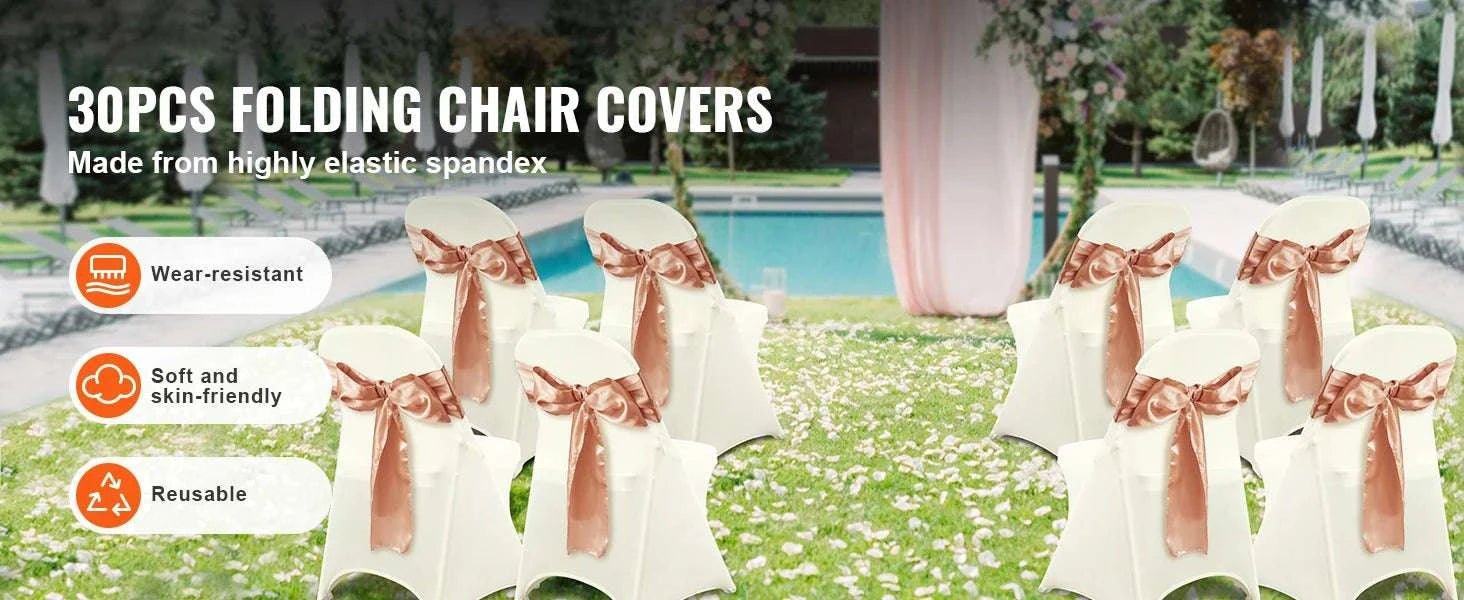 Stretch Spandex Chair Covers 30/50 Pack for Weddings & Events-50pcs / CZECH REPUBLIC