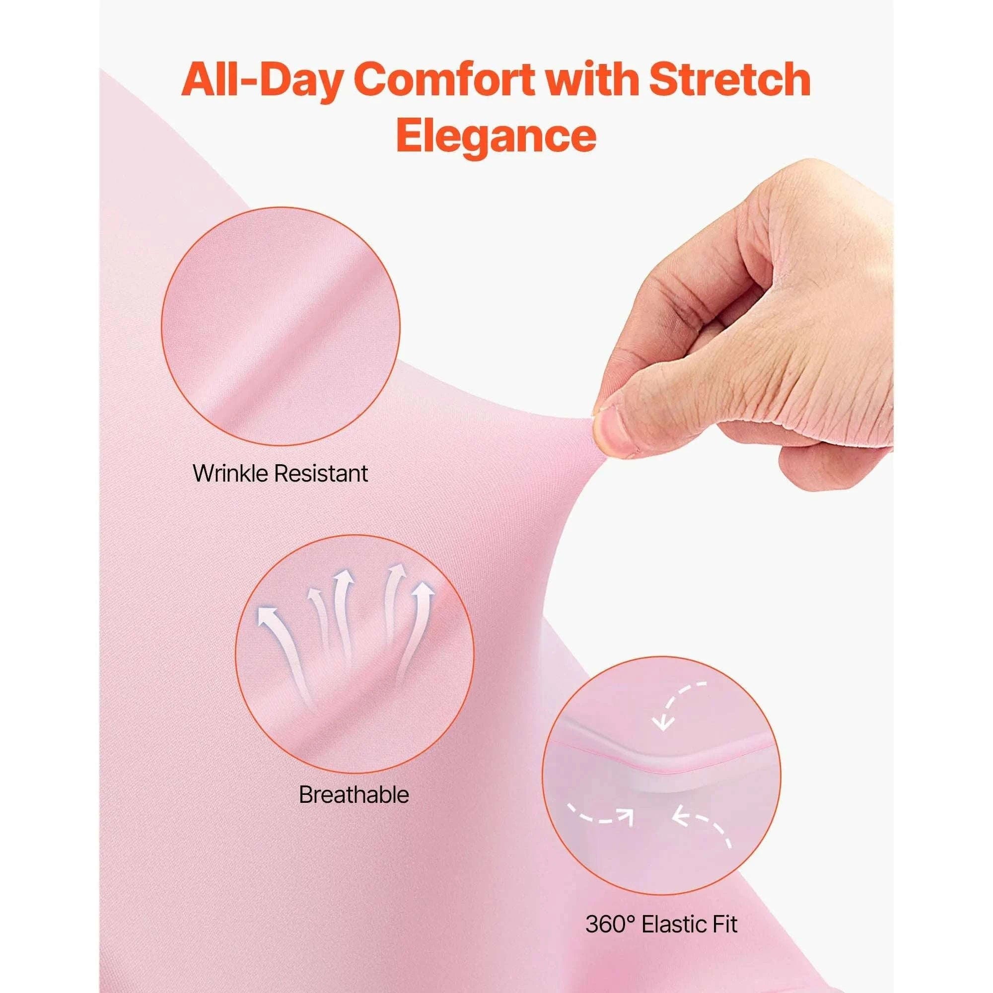 Stretch Spandex Chair Covers for Events & Dining Chairs (Set)-United States / Pink