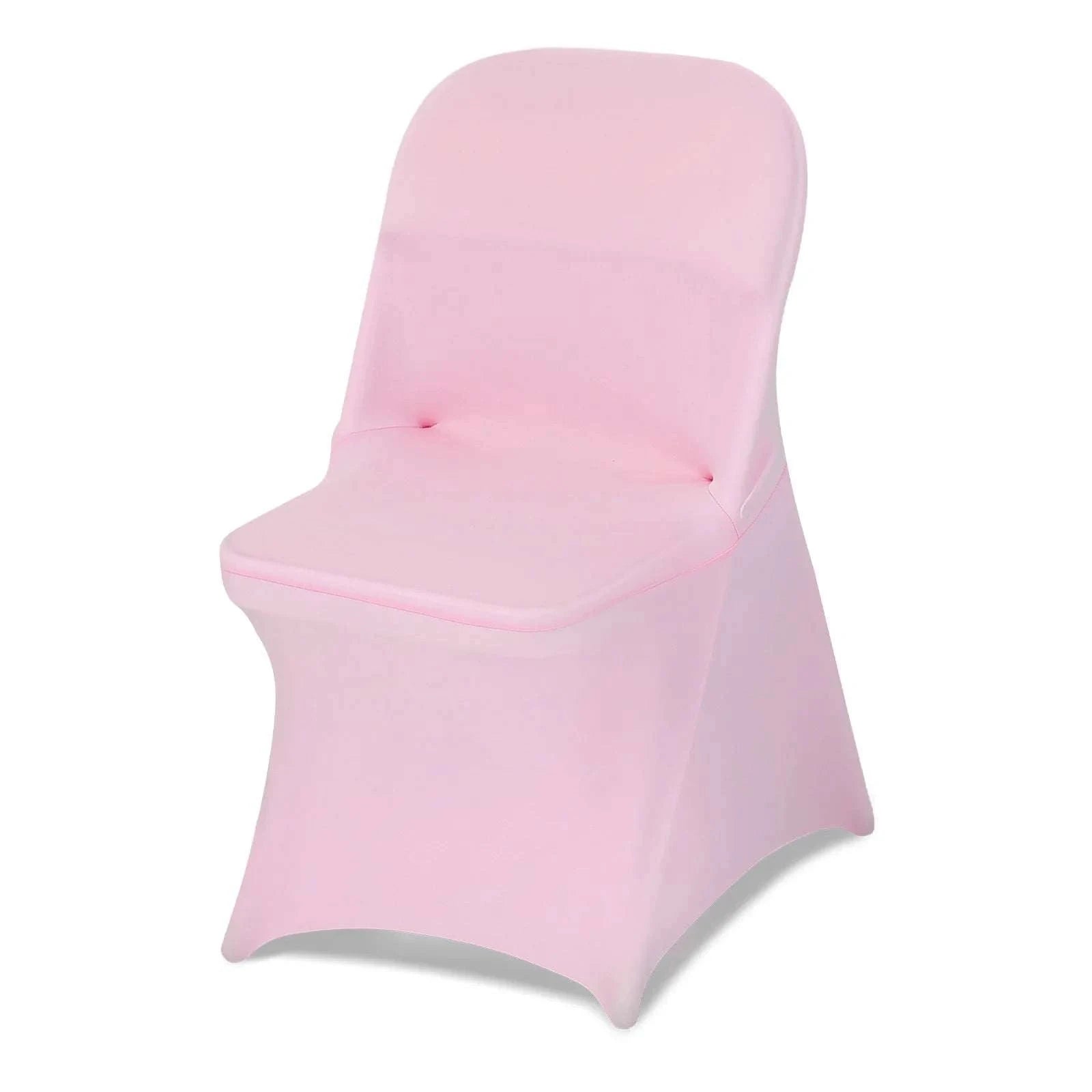 Stretch Spandex Chair Covers for Events & Dining Chairs (Set)-United States / Pink