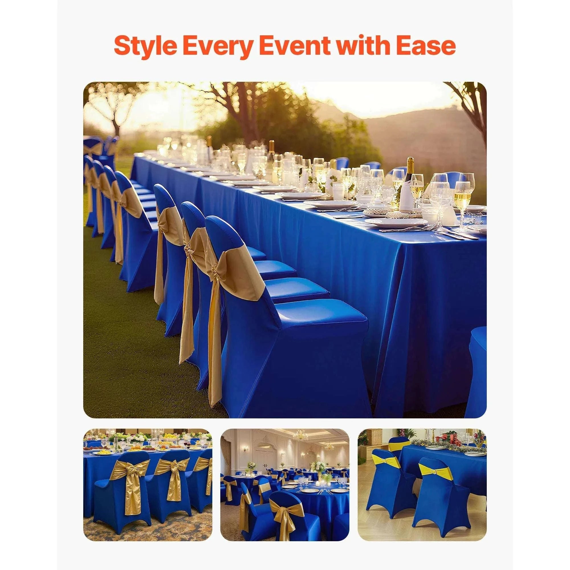 Stretch Spandex Chair Covers for Events & Dining Chairs (Set)-United States / Pink