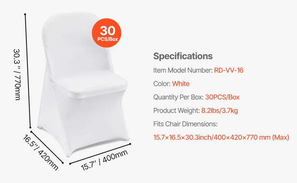 Stretch Spandex Chair Covers for Events, Weddings & Banquets-100pcs / Poland
